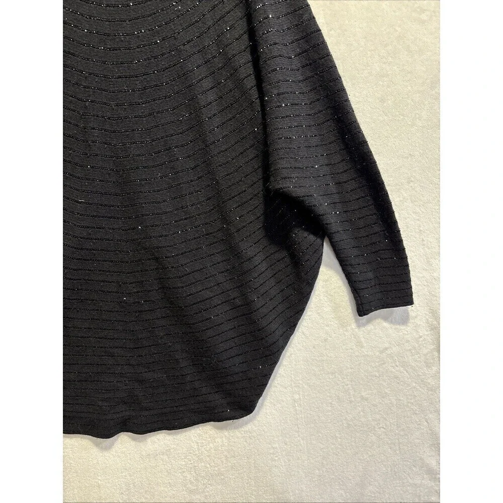 Ralph Lauren Black Label Cardigan Beaded Sweater Art Deco Clasp Women's Large